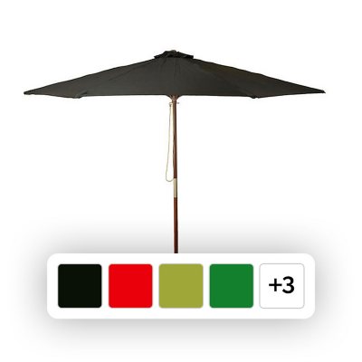 Classic Wood 9' Market Umbrella Chocolate