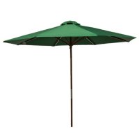 Classic Wood 9-Ft Market Umbrella, Assorted Colors