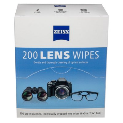  ZEISS Pre-Moistened Lens Cleaning Wipes, 200 Count : Health &  Household