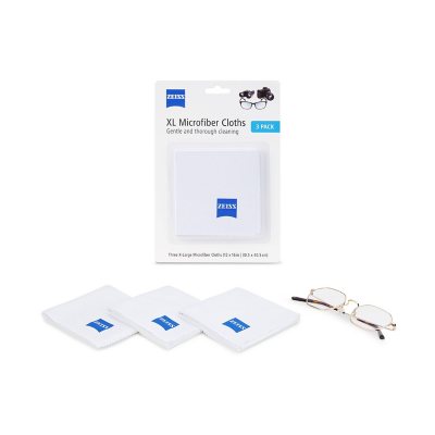 ZEISS Jumbo Microfiber Cleaning Cloths for Eye Glasses, 12 x 16 (3 pk.)