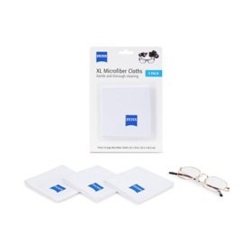 ZEISS Jumbo Microfiber Cleaning Cloths for Eye Glasses, 12" x 16" (3 pk.)