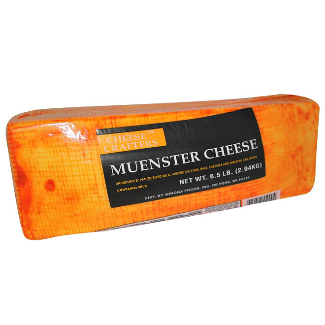 Cheese Crafters Red Rind Muenster Loaf 6.5 lbs.