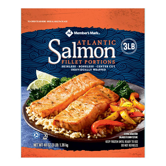 Fresh Salmon Fillet Boneless Skinless 