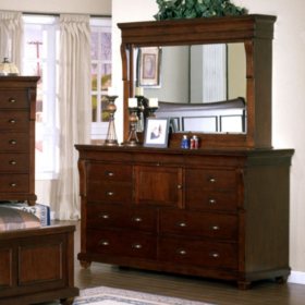 Winstonbury Dresser Mirror And Hutch With Motorized Mirror Sam S