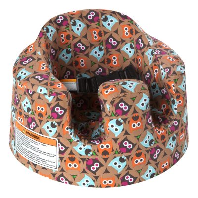 New Bumbo Floor Seat COVER • Fox w/Blue Background • Safety Strap Ready 