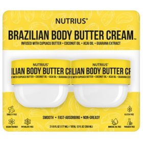 Nutrius Brazilian Body Butter Cream (6 fl. oz., 2 pk.)