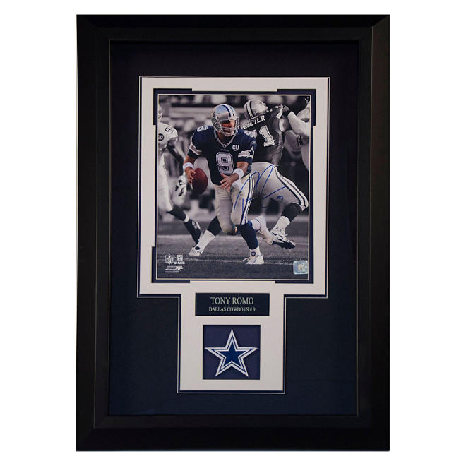 Tony Romo Autographed Dallas Cowboys Display