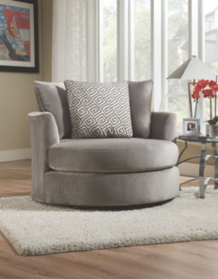 Keesling Round Swivel Chair Grey Sam s Club