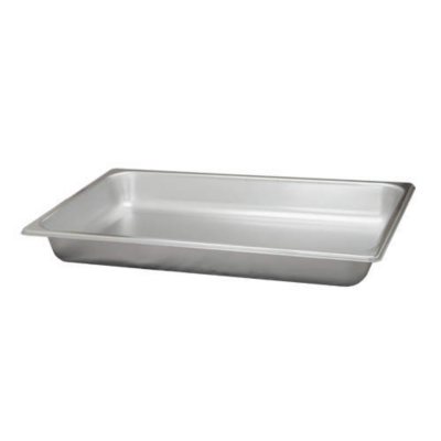 Browne Foodservice 578002 7 Quart Divided Full Size Steam Table Pan  Stainless