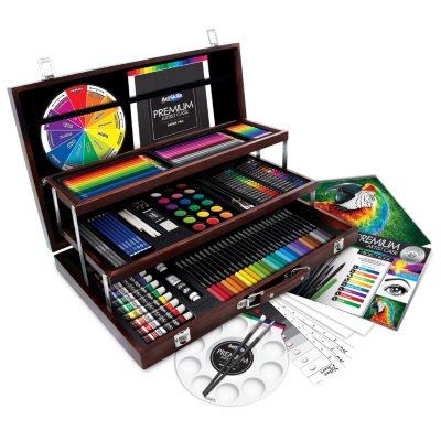 Artskills 200 Piece Art Essential Set, Wood Case