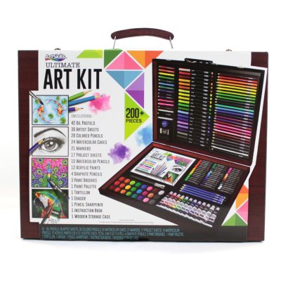 Essential Portable Premium Art Supply Kit, 200 Pieces