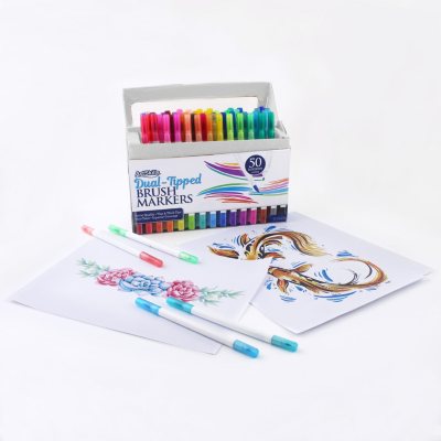 Reproduceren Zes Alert ArtSkills Premium Dual Tip Brush Marker Pen Set, 50 Colors - Sam's Club