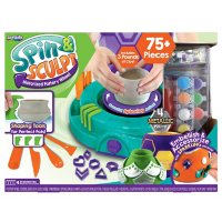 ArtSkills Spin & Sculpt Pottery Wheel with 3 lbs. of Air Dry Clay, 75 pc