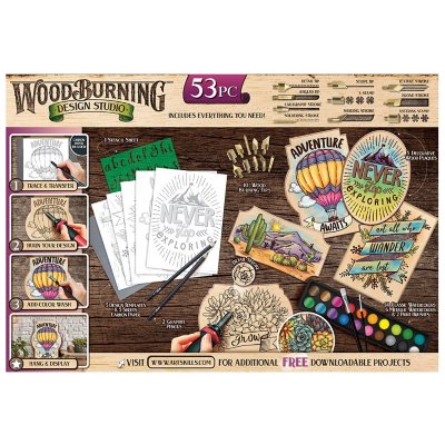 28-Piece Professional Wood Burning Pyrography Kit with Stencils