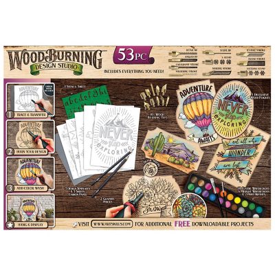 ArtSkills Wood Burning Kit with Watercolor Paints, 53-Piece Set - Sam's Club