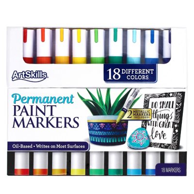 ArtSkills Permanent Paint Markers Art Set, 18 Colors Sam's Club