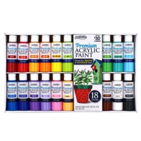 ArtSkills Premium Acrylic Paint Bottles Art Set, 18 Colors