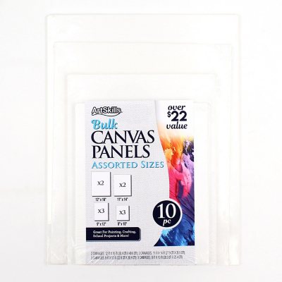 HANSILK Canvases For Painting, Canvas Panels 8x10 Inch, Pack Of 10, 100