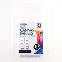 ArtSkills White Blank Canvas Panel Boards, 4 Sizes,10 Pieces