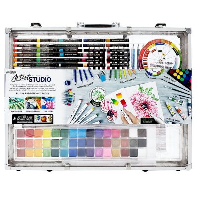 Artskills 200 Piece Art Essential Set, Wood Case