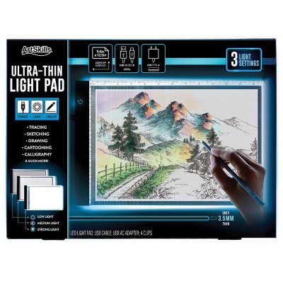 Featherweight 12 x 17 Ultra-Thin, Dimmable Lightpad for Drawing