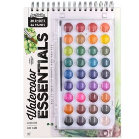 ArtSkills Watercolor Essentials Artist Quality Paints and Pad Set