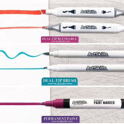 Check out the ArtSkills' new Premium #MarkerSet! 🌈 This set includes  dual-tip brush markers, #BlendableMarkers, and vivid permanent…