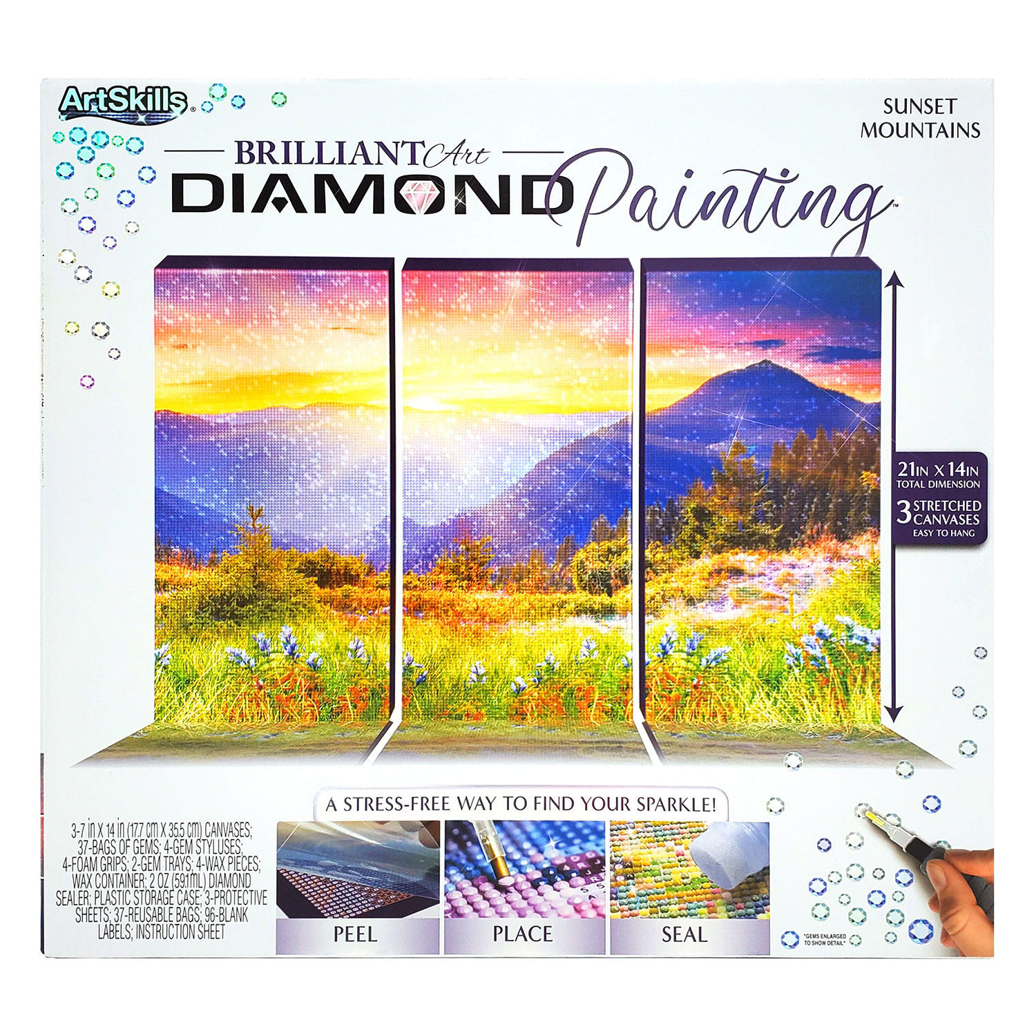 Brilliant Art Diamond Painting Sunset Mountains
