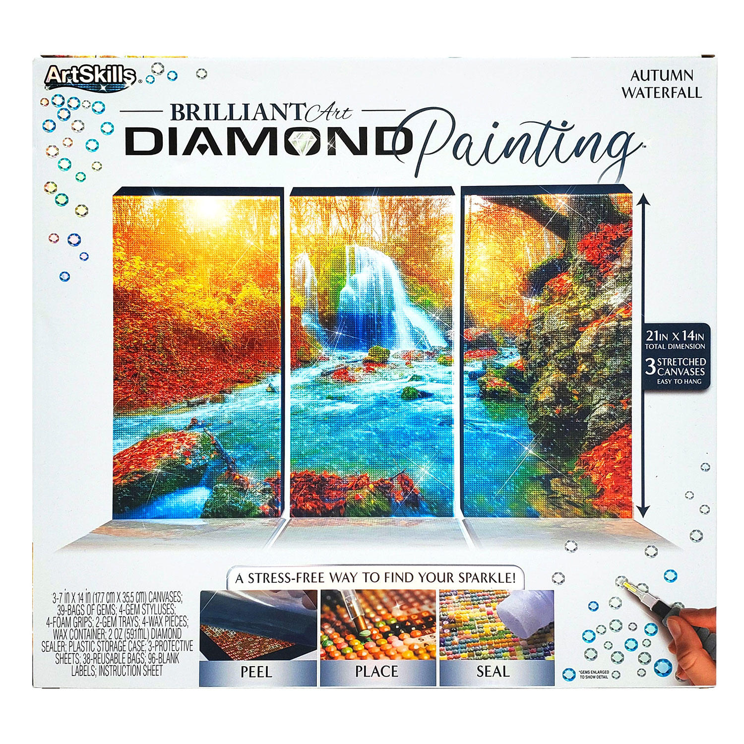 Brilliant Art Diamond Painting Autumn Waterfall