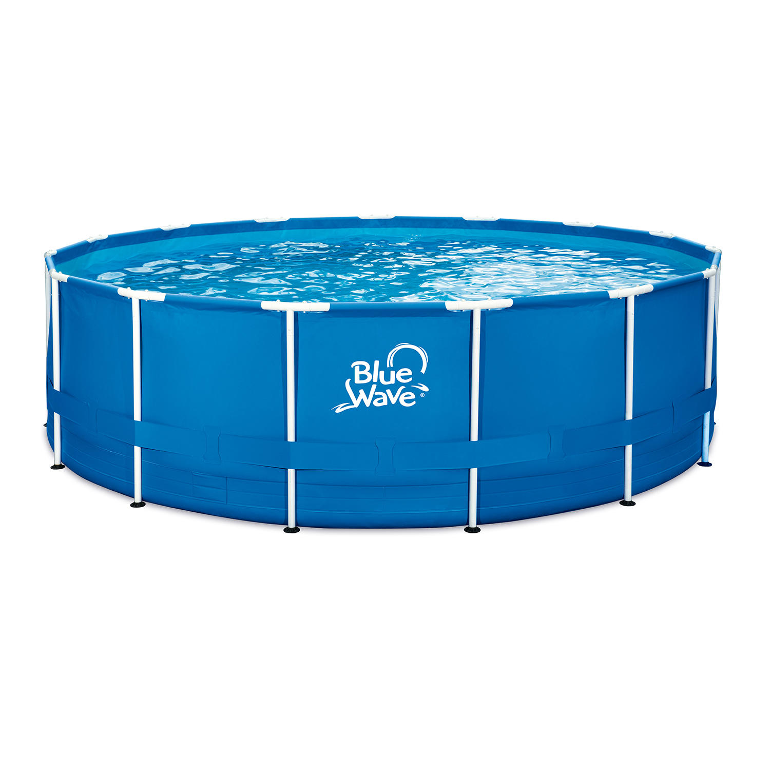 Blue Wave 18′ Round 52″ Deep Active Frame Swimming Pool Package with Cover