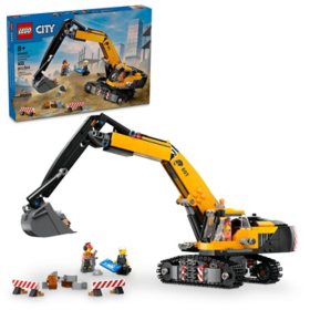 LEGO City Yellow Construction Excavator Toy Digger, 633 pcs.