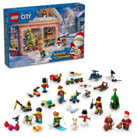 LEGO City 2024 Advent Calendar Kids Building Set with Miniature Christmas Figures, 195 pcs.