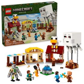 LEGO Minecraft The Ghast Balloon Village Attack Building Set, 555 pcs.
