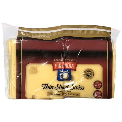 Finlandia Thin Sliced Swiss Cheese (64 Slices) - Sam's Club