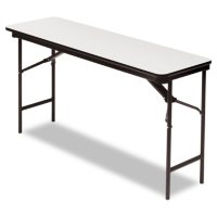 Iceberg Premium 60" x 18" Wood Folding Table, Select Color