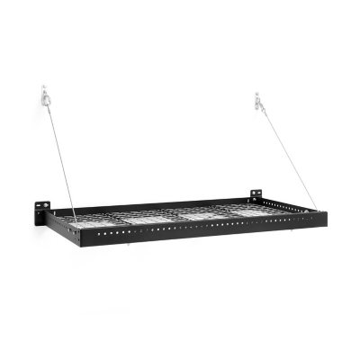 NewAge Products Pro Series Black 2'. x 4'. Wall Mounted Steel Shelf, Garage Overheads, 40404 (B07RQM8Z2B)