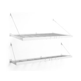 NewAge Products Pro Series 4'x8' and 2'x8' Wall-Mounted Steel Shelf Set