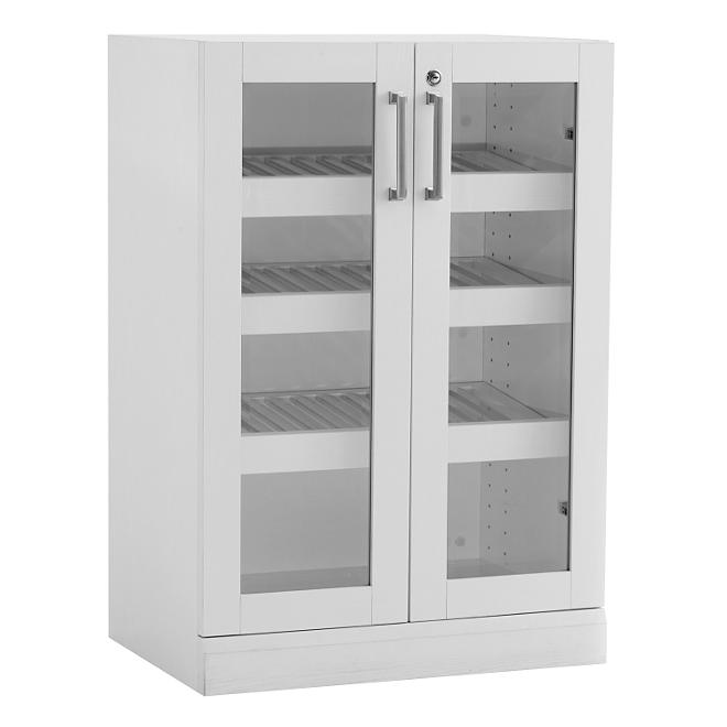 NewAge Products Home Bar Glass-Door Base Cabinet (White)