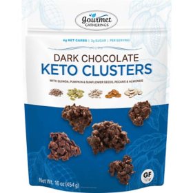Gourmet Gatherings Dark Chocolate Keto Cluster with Quinoa, Pumpkin and Sunflower Seeds, Pecans and Almonds (16 oz.)