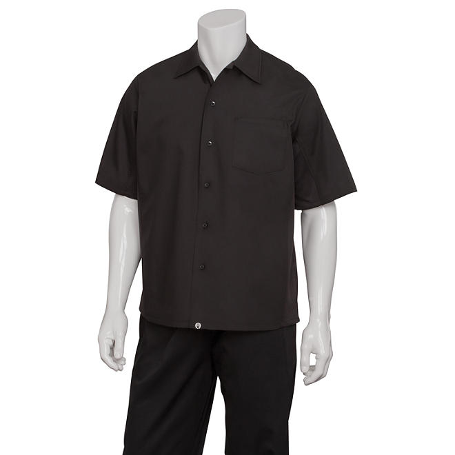 Chef Works Cool Vent Cook Shirt - Black - "M"