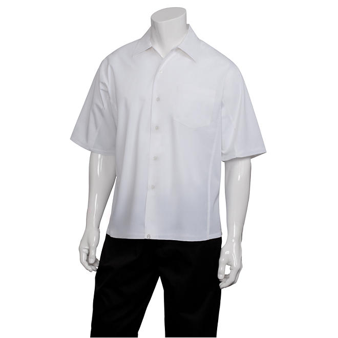 Chef Works Cool Vent Cook Shirt - White - "L"