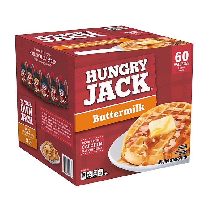 Hungry Jack Buttermilk Waffles, Frozen 60 ct.