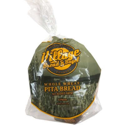 Village Bread Bagel Whole Wheat Pita Bread 26oz Sam S Club