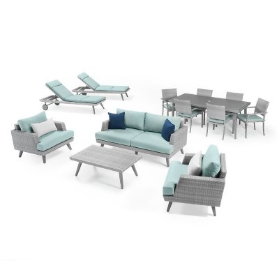 Portofino Casual 13 Piece Sunbrella Outdoor Estate Patio Set