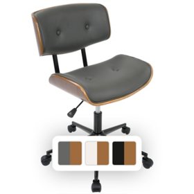 Lombardi Mid-Century Modern Adjustable Office Chair, Assorted Colors
