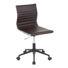 Masters Industrial Task Chair with Black Base and Faux Leather (Assorted Colors)