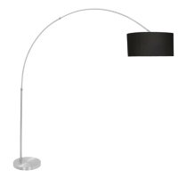 Salon Contemporary Floor Lamp with Satin Nickel Base (Assorted Colors)