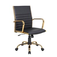 Master Contemporary Adjustable Office Chair with Swivel in Gold with Faux Leather (Assorted Colors)