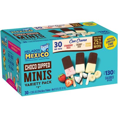 Helados Mexico Mini Chocolate Dipped Ice Cream Bars Variety Pack (30 ct.) - Sam's  Club