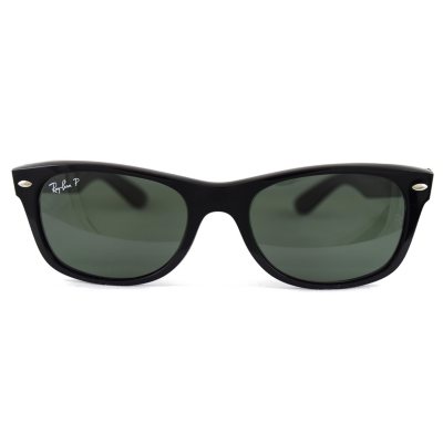 Ray Ban New Wayfarer Classic Polarized Sunglasses Black Green Sam S Club